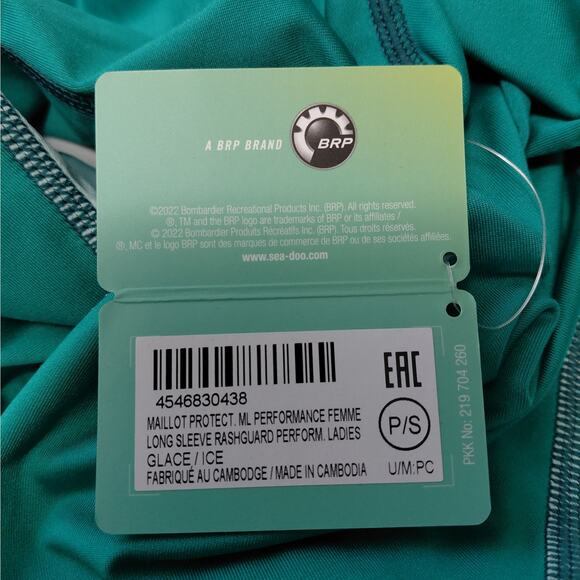 Sea Doo Women's Long Sleeve Rashguard Performance Jacket Size Small Full Zip - Picture 10 of 12